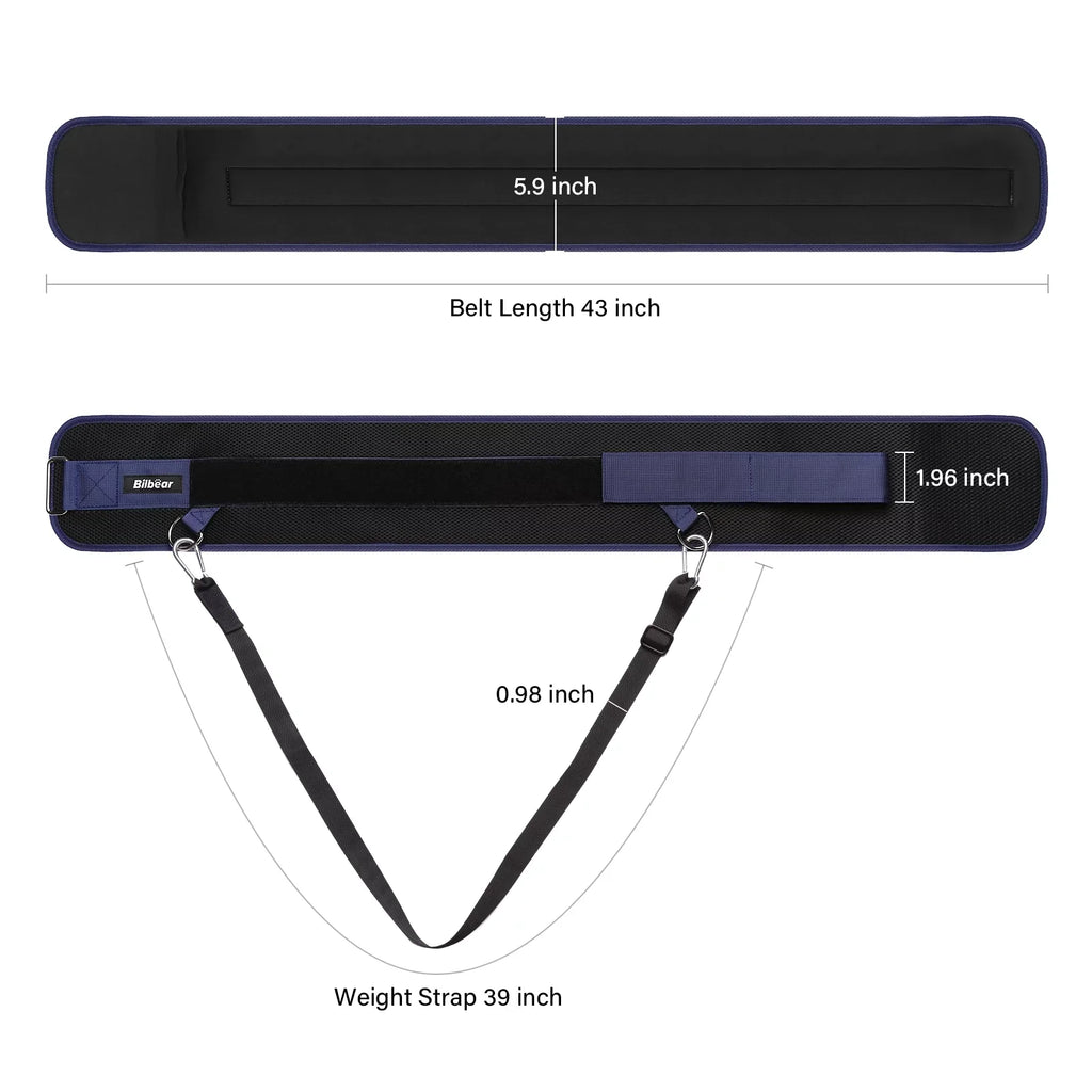 Rings&2 up,with 39 Strap,Weight 43 inch Belt inch lifting Comfort Weightlifting,Weight strap Adjustable,45-Angle Dip Bilbear Dip for Hooks Belt pulls Snap Position for