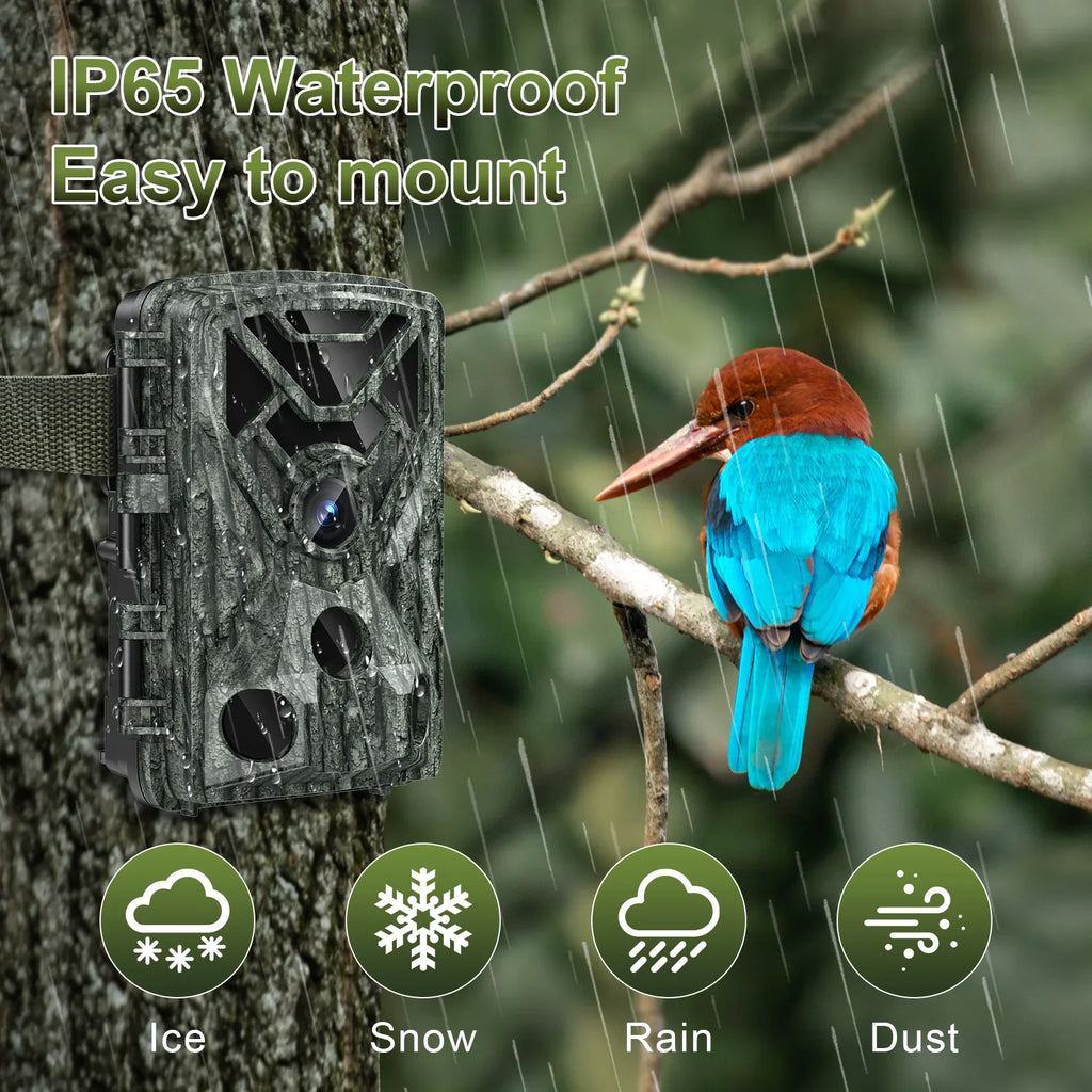 Vision Trail Trail 1080P Motion 2.0" Camera Waterproof, for 48MP Wide Activated 120° Wifi Night SUNOYAR Hunting Angel LCD Cameras with Security Camera, Game Home