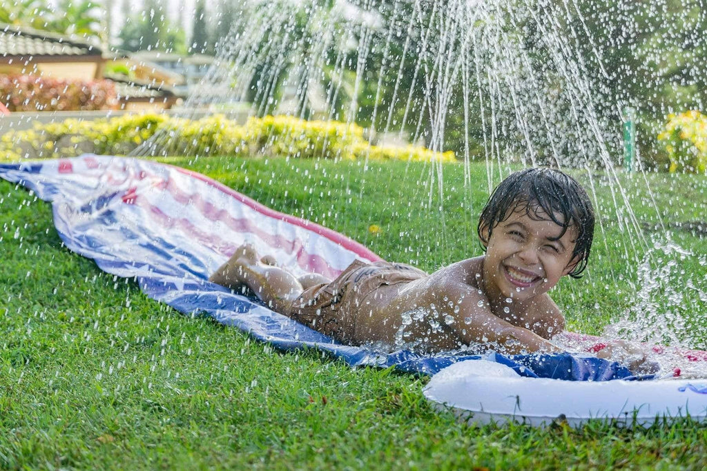 PC3310US Backyard Stripes PoolCandy Ft. 14 Slide Water & Stars
