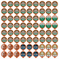 Brewers Count Pod Coffee, Keurig Sampler, 72 Roasted K-Cup Organic Coffee for Fresh