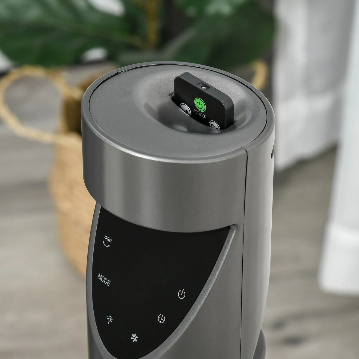 for Grey 3 atmospheric and with Control, 12H Cooling Speeds, Filter, Tower Timer, Oscillating, Fan HOMCOM Bedroom 46" Remote