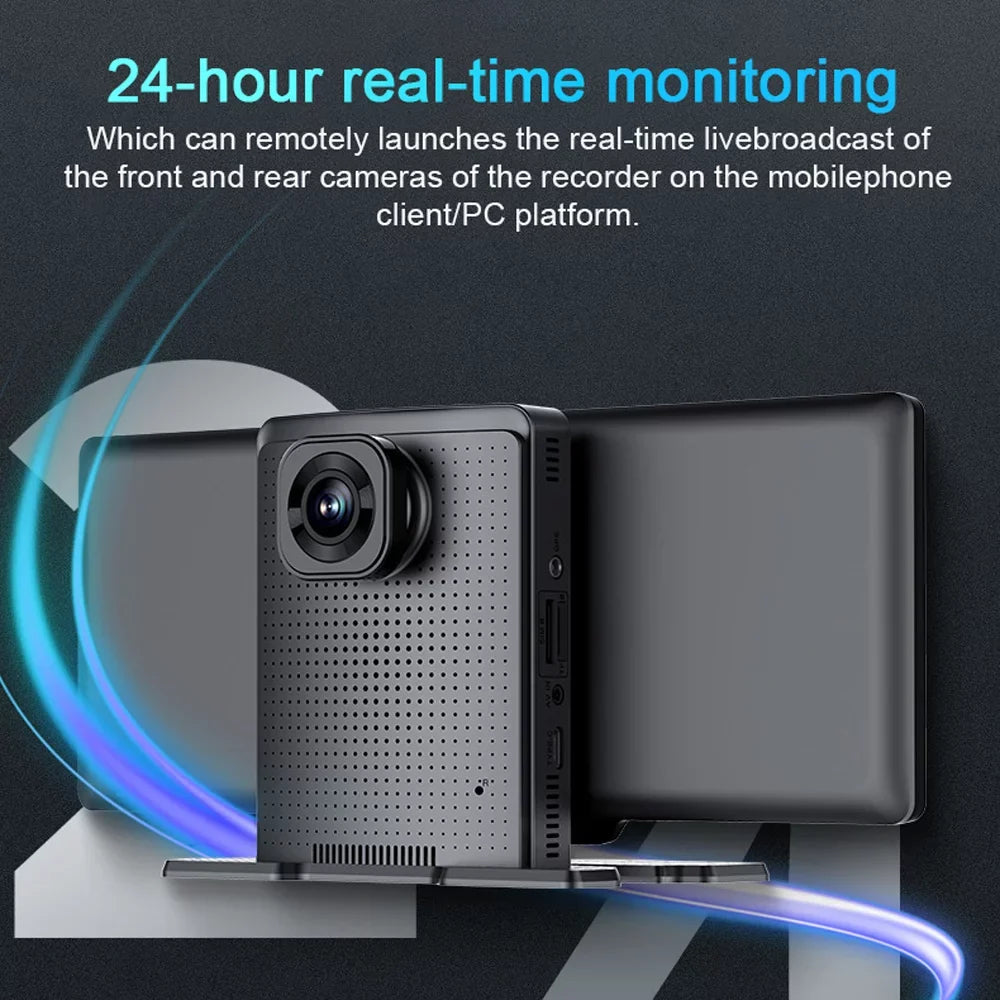 DVR, Recorder 170 Enhance Lens Degree Dash Car Safety Your - Wide - Vision, Cam: Multi-language Navigation Night Experience Video GPS Dual Navigation Angle, Car and 10.26in Car Camcorder