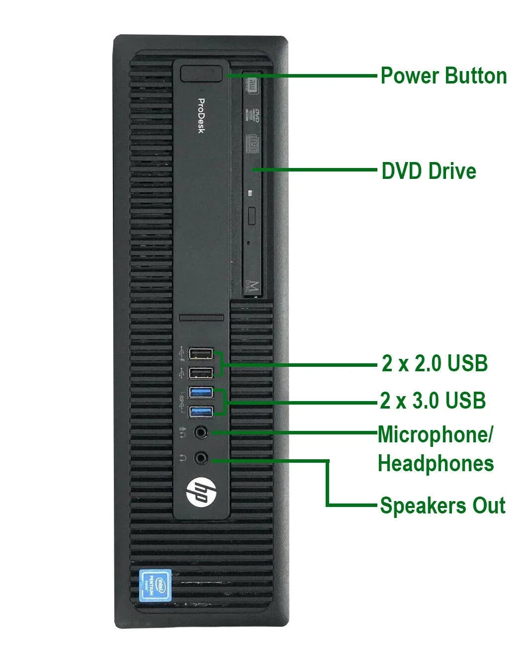 2TB Restored (Refurbished) Intel HDD, PC & Win10 20" 3.3GHz G2 DVD, G4400 CPU Pentium Keyboard Ram, Desktop WiFi, Pro Computer LCD, 600 New HP 8GB Mouse,