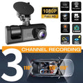 Screen, Cam HD Cable Front Loop in 1080HD Cameras 2" and Car with Dash Car IPS G-Sensor, Rear Motion Detection, Recording, Recorder, Display 3 ALLTIMES Video Interior 1 Charger