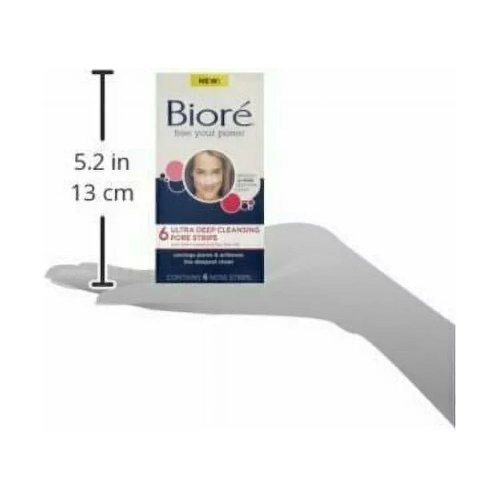 Biore Pore 6 - Pack Ultra Nose 2 Deep Strips Cleansing Each