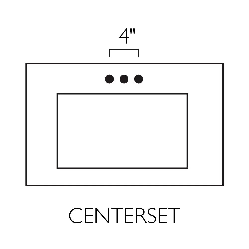 Top Centerset Vanity Solid Marble Camilla Single Integrated Cultured House with 61-inch Design Mount White Bow Backsplash, 557660-WHT Rectangle