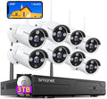 Cameras,P2P,Night Kits, with System 3MP Hard SMONET Indoor Outdoor Camera Wireless Detection 3TB Drive,8CH Audio, Vision,AI NVR Security CCTV Human 8Pcs 3MP 3MP Surveillance