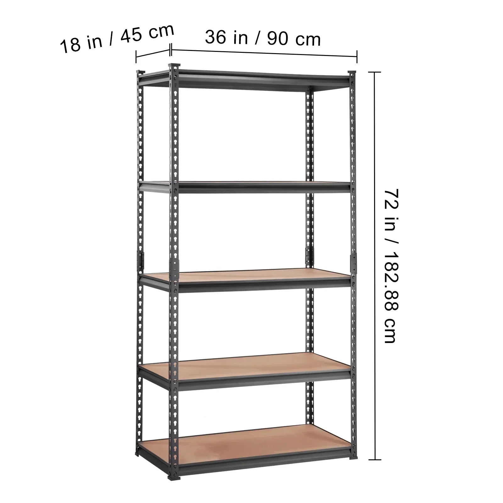 Unit lbs Garage 2000 Storage Adjustable 5-Tier Shelving Load BENTISM Storage Rack