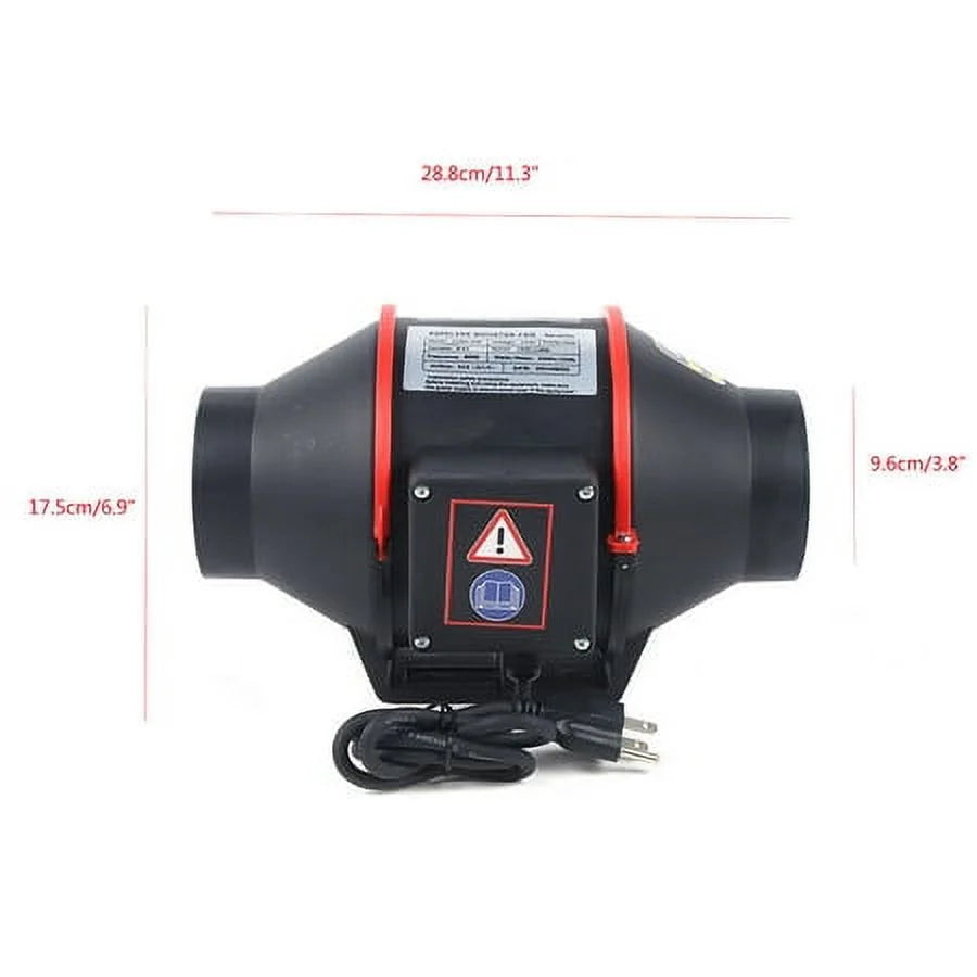 4 Vent Exhaust 310CFM Ventilation Fan Duct Fan Vent inch Inline Blower