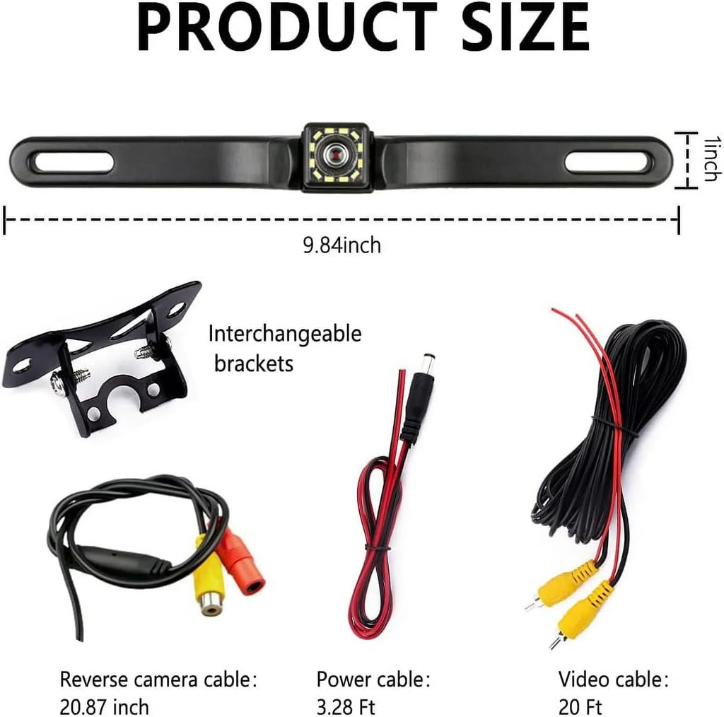 Camera,12 Vision Night Camera Angle HD Car Backup Camera,150°Wide Car,with Backup Reverse Multiple for