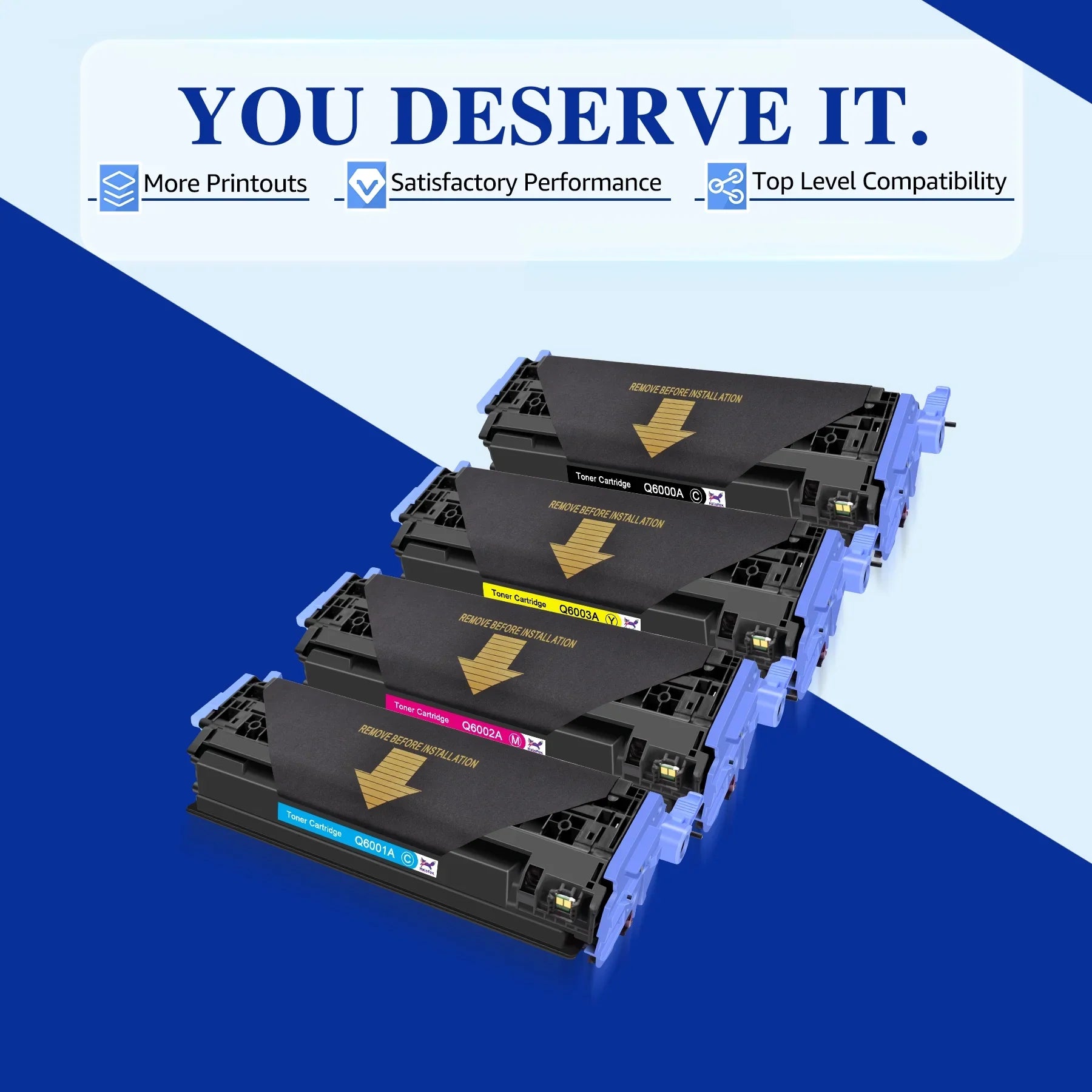 Q6003A Q6000A - LaserJet For HP Lot For Pack 2600N 1600 2605DTN Color 4 Toner Printer HaloFox Compatible 2605DN BCMY