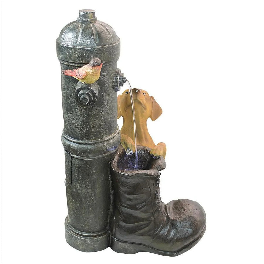 Toscano Fire Pooch Hydrant Sculptural Design Fountain