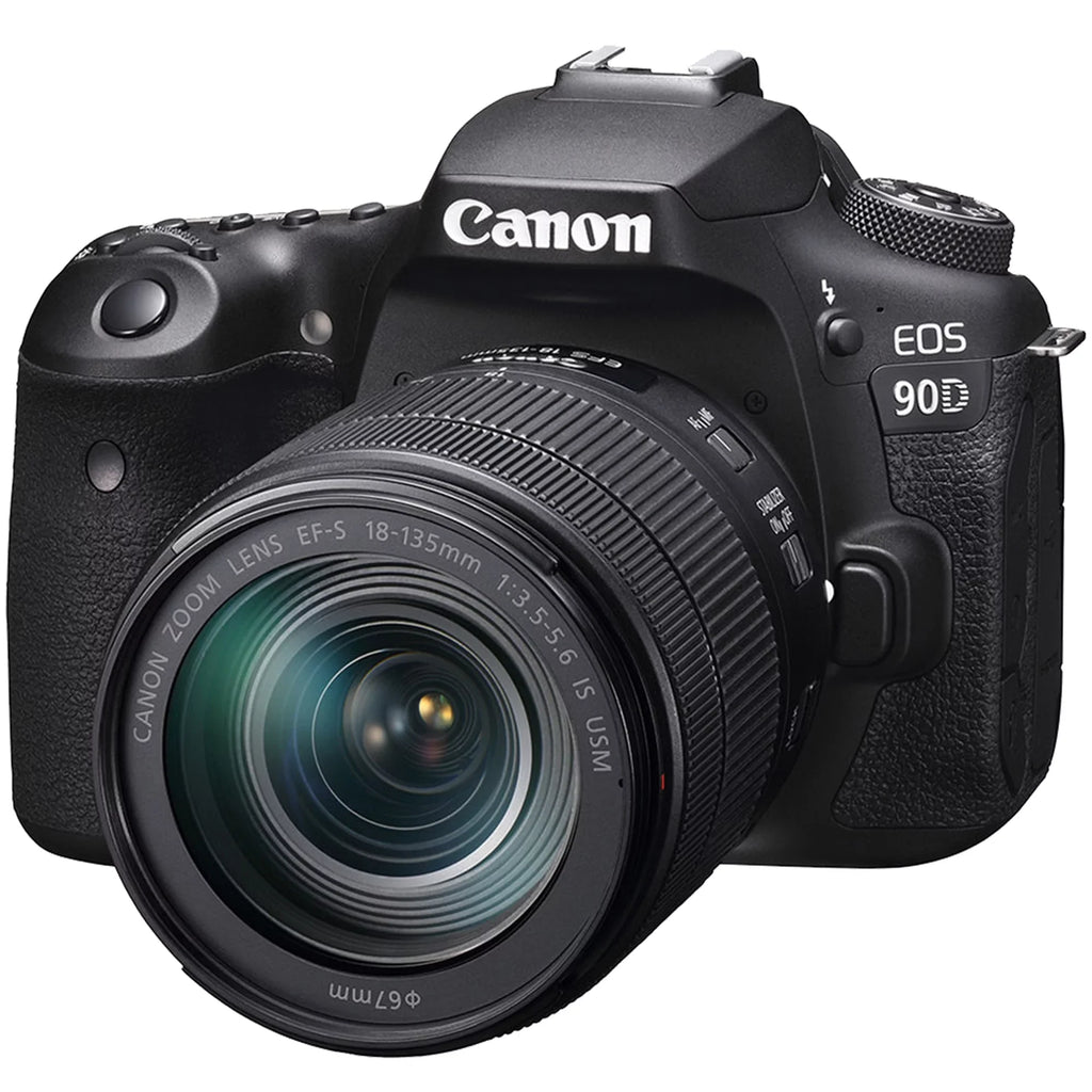 SanDisk Canon Card, 90D 128GB DSLR and Accessory with Tripod EOS Bundle ZeeTech Backpack, Lens, Flash, Memory 18-135mm Camera