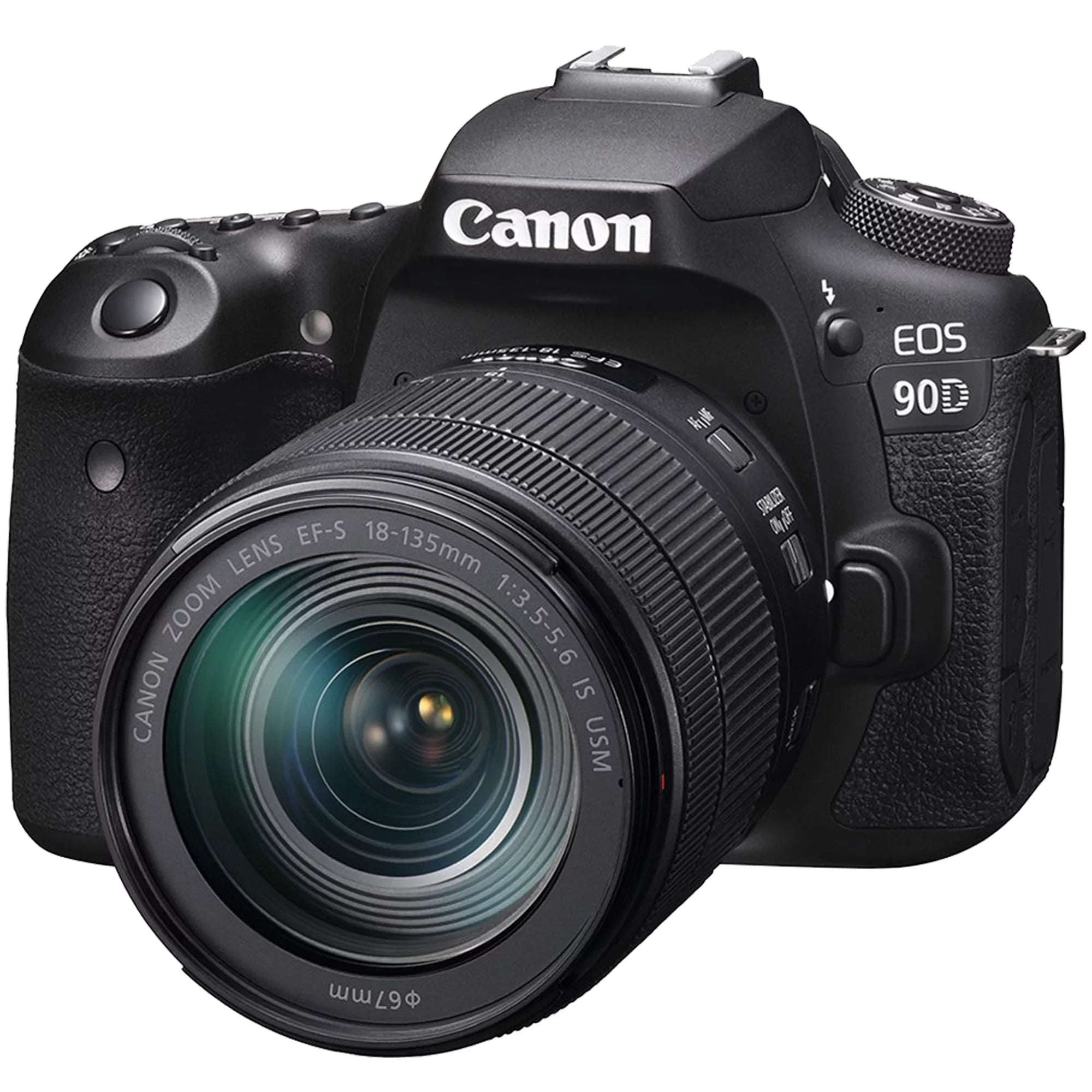 SanDisk Canon Card, 90D 128GB DSLR and Accessory with Tripod EOS Bundle ZeeTech Backpack, Lens, Flash, Memory 18-135mm Camera