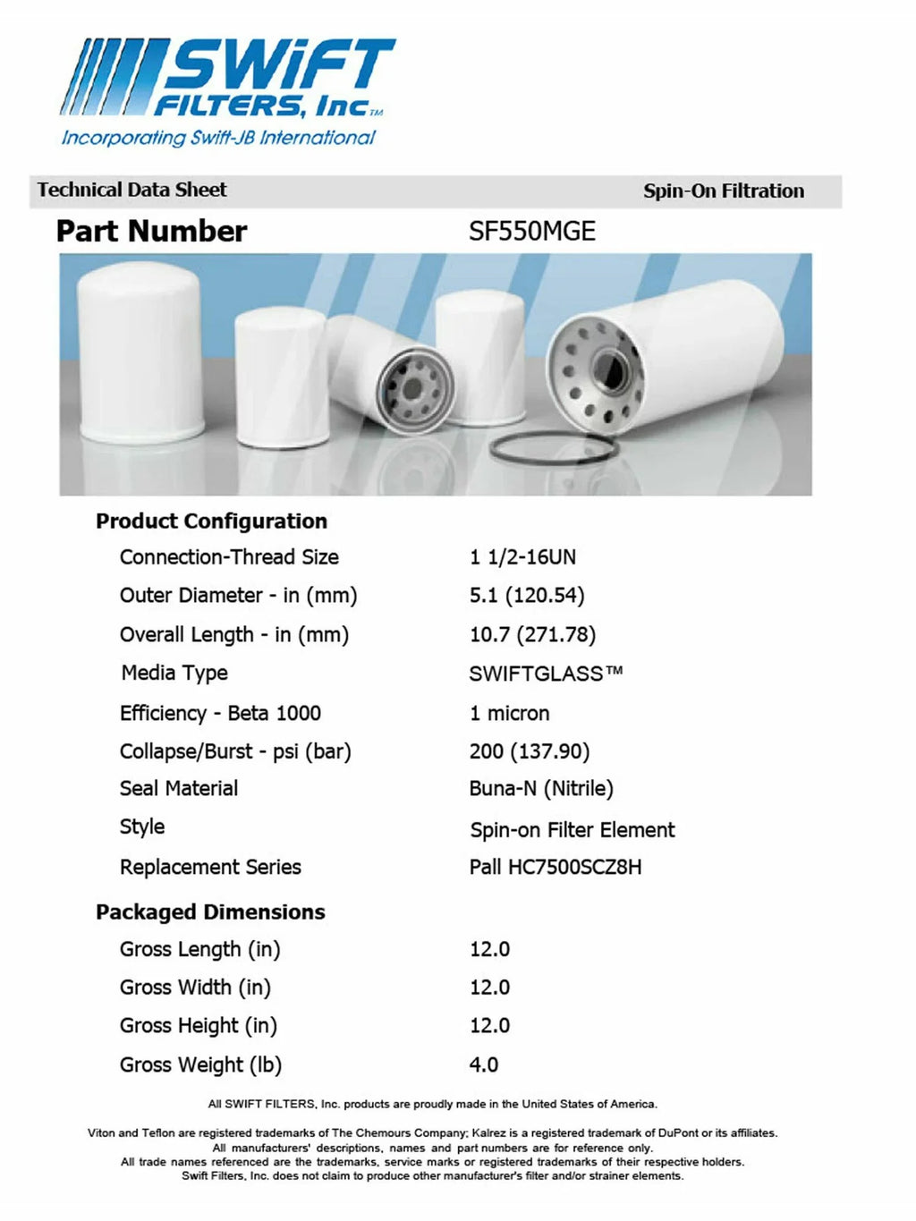 Direct Microglass for 1 HF28752in-On Interchange Micron Filter Element FLEETGUARD Construction