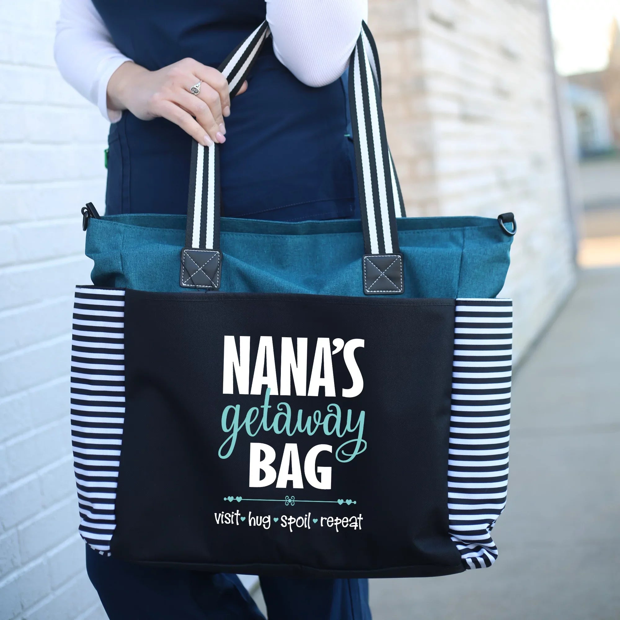 Nana Teal Tote for Bag Getaway LouLou Grandmothers