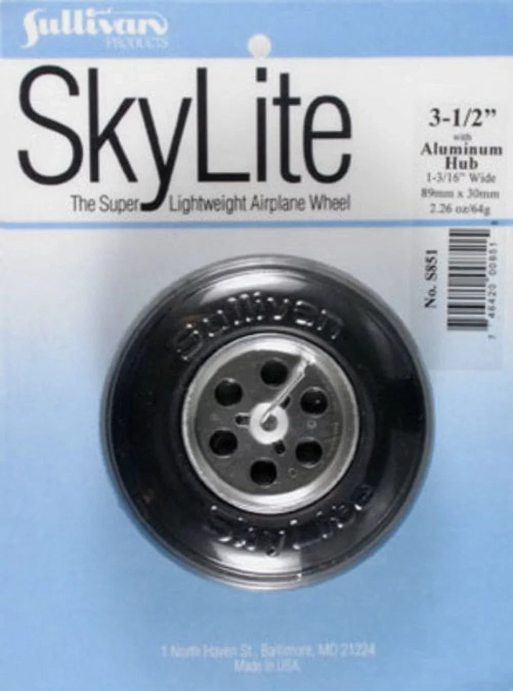 Products SkyLite w/Aluminum 851 3-1/2 (1) Sullivan inch Sullivan Hub Wheels