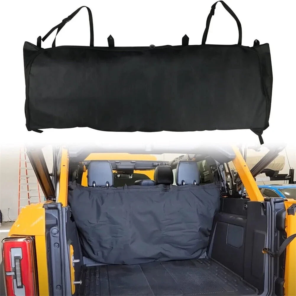 Bag Door 600D Soft Rear Bronco Top Window Organizer 4 Ford Storage 2022 2021 For