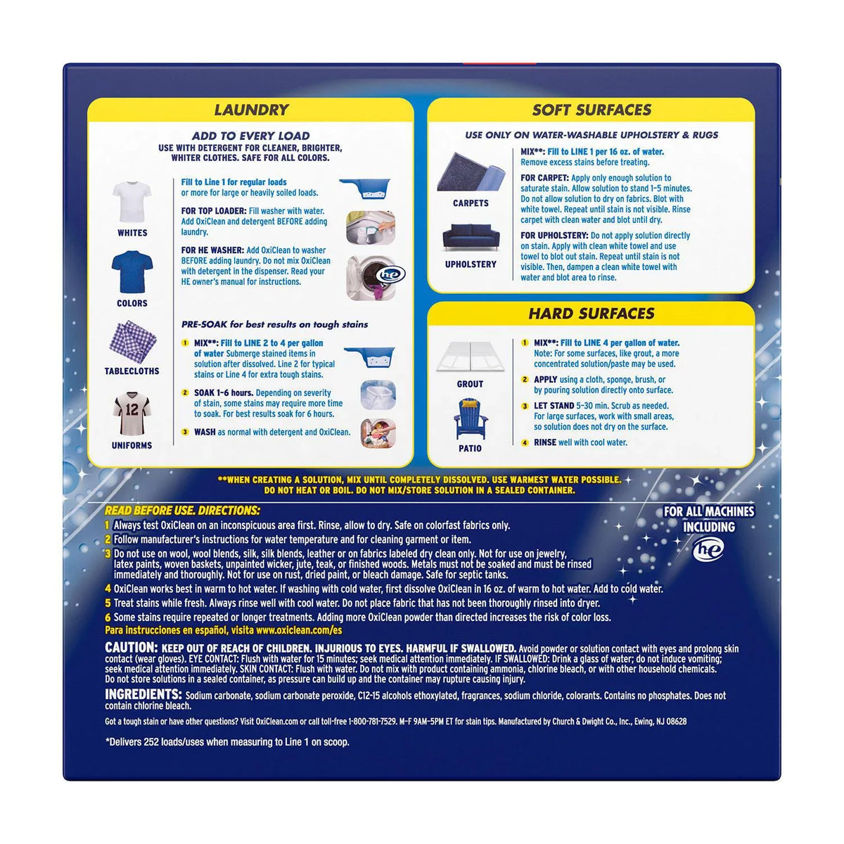 252 OxiClean Max Efficiency Loads Remover, Stain