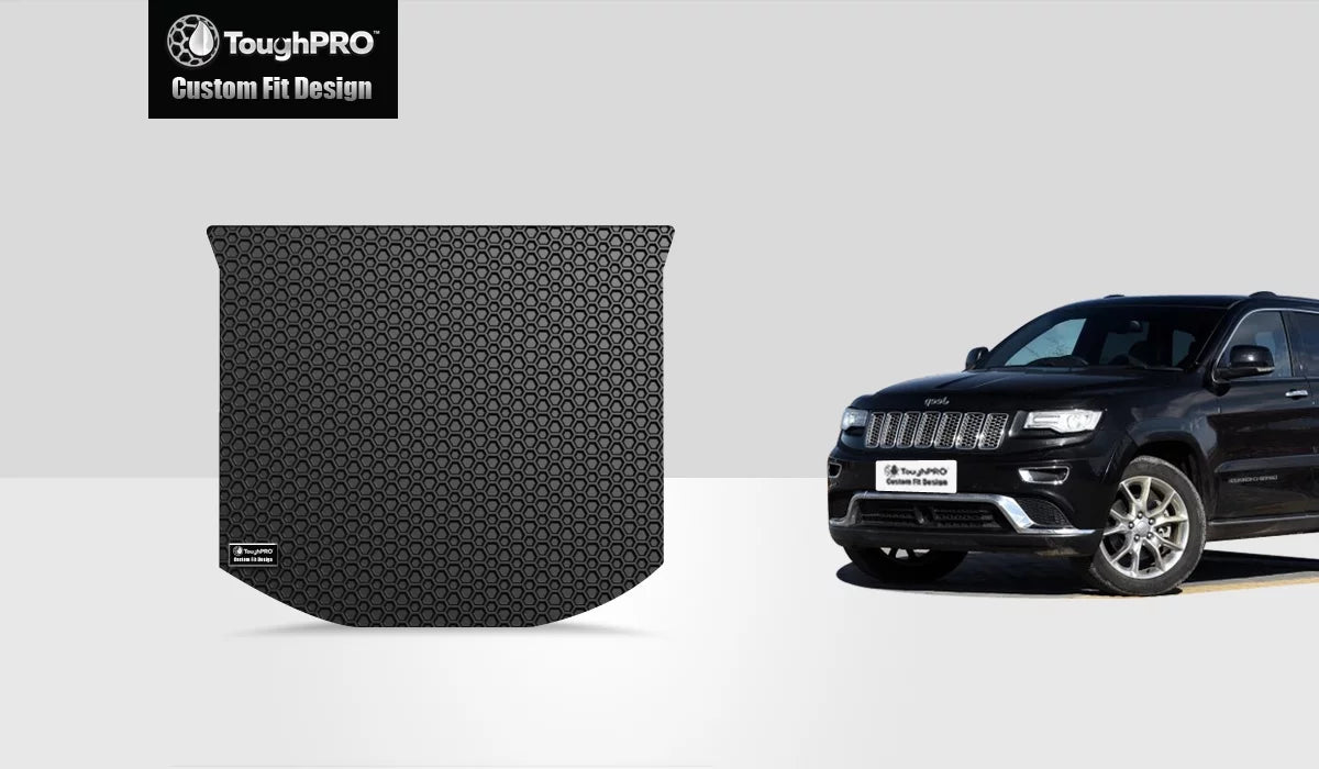 '- - 2016 - Weather with All Black Cargo Duty - USA) JEEP Heavy Cherokee Rubber Mat Compatible (Made Grand ToughPRO in