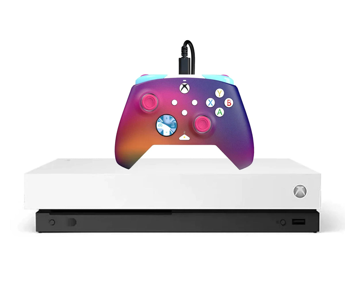 AXTION 1TB Used Console Xbox White Bundle Gaming + 2 BOLT X Microsoft Controller One