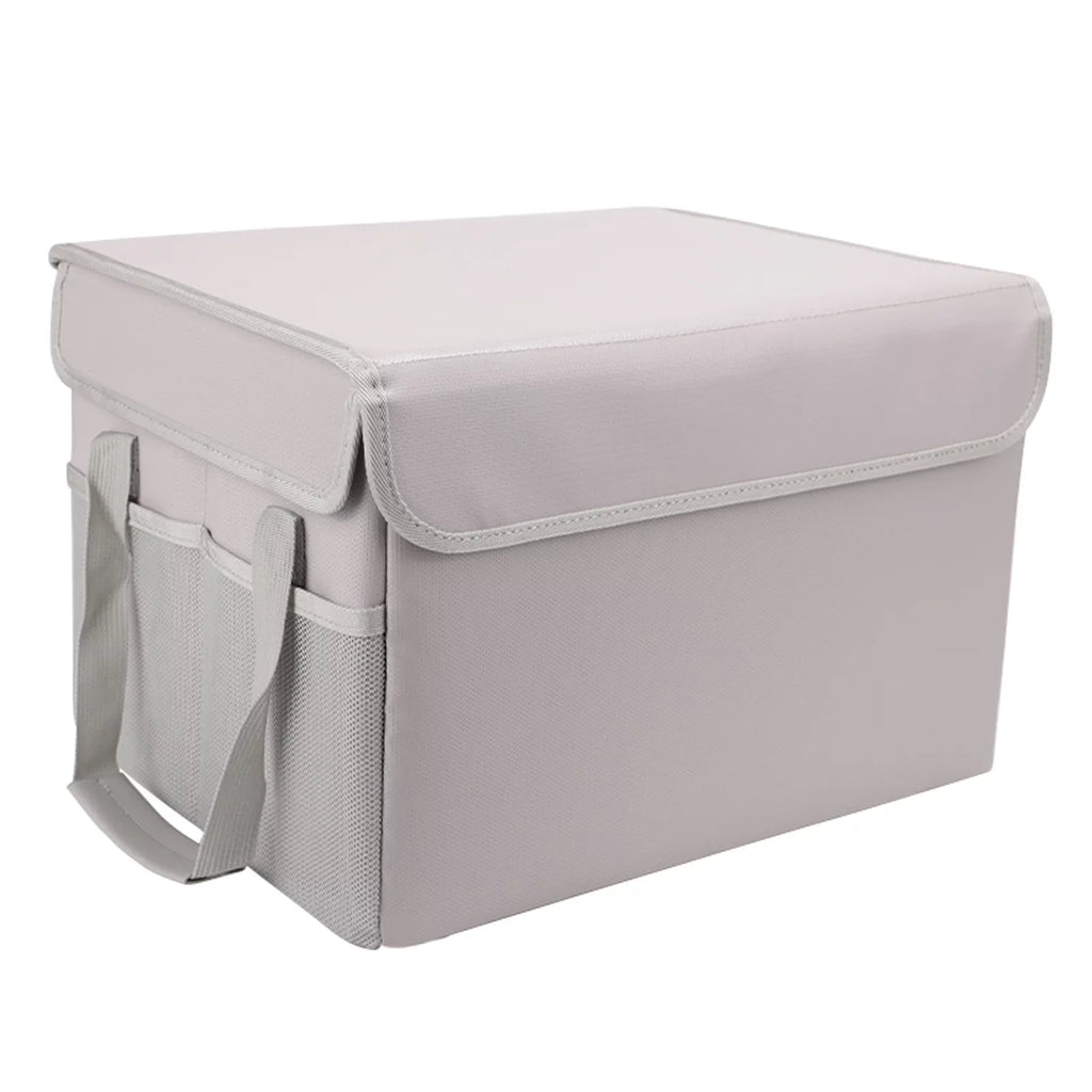 Sturdy and Car, Fireproof Home Ideal Handles for Storage Office with Lid Irfora Waterproof Box,
