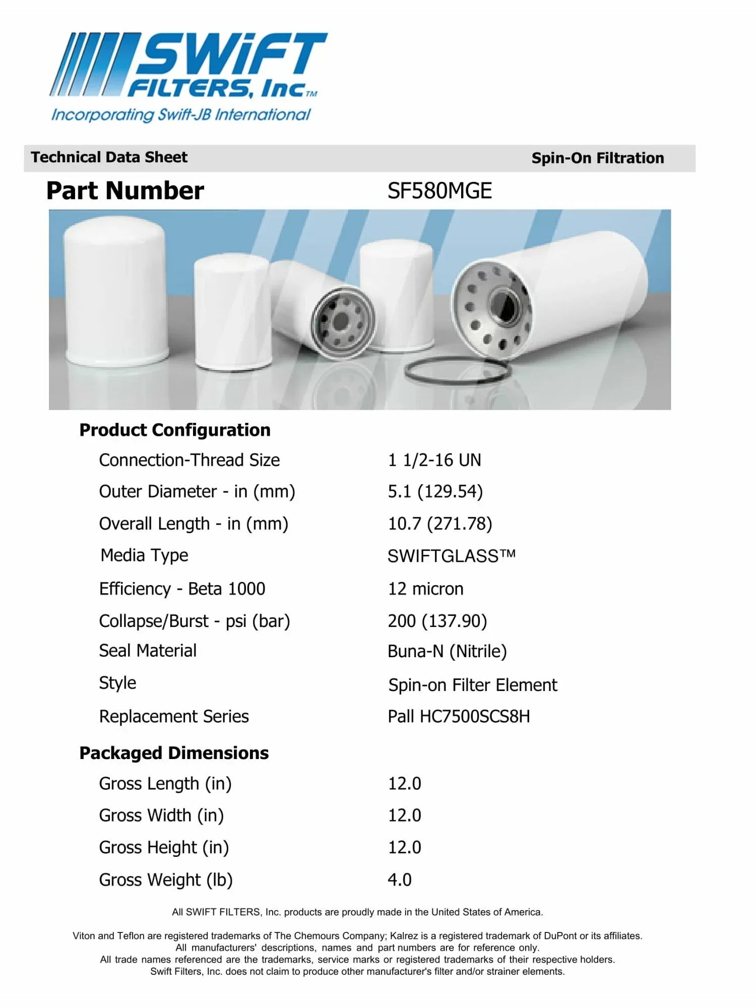 Microglass FLEETGUARD Element Filter Construction Interchange 12 for Micron Direct HF6809in-On