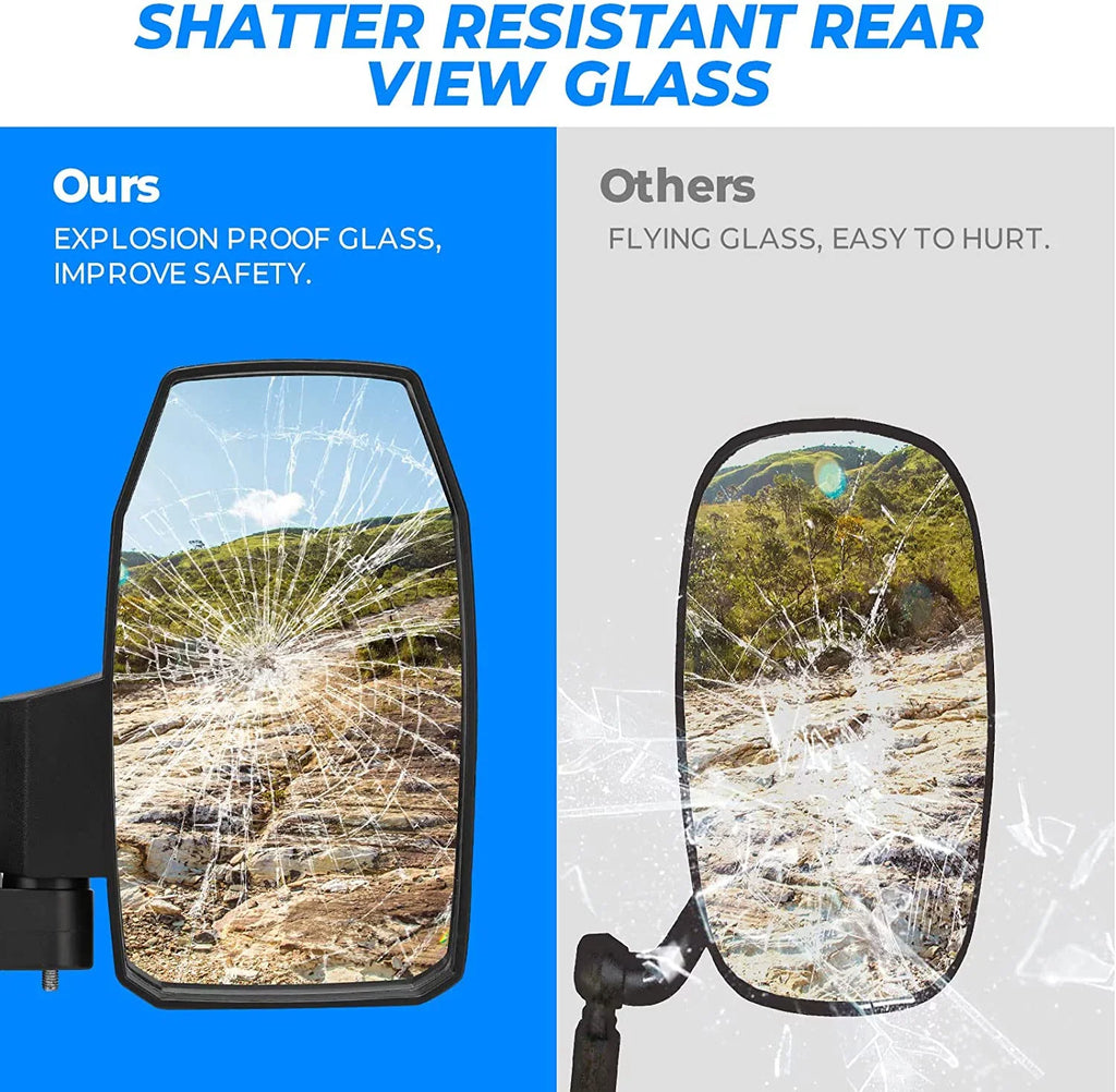 Maverick 900 Polaris for Trail Pro-Fit 570 Defender Ranger XP Mirrors Mirrors,Wider View 1000 Rear Kemimoto Door) Side UTV Mirrors Side Can-Am General (Not 1000 Compatible with