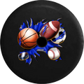 Hockey Inch Basketball Ripping JL 2018 Tire Camera Thru 32 Backup Baseball Soccer Wrangler for Jeep 2019 Spare Cover Football RV Balls Sports