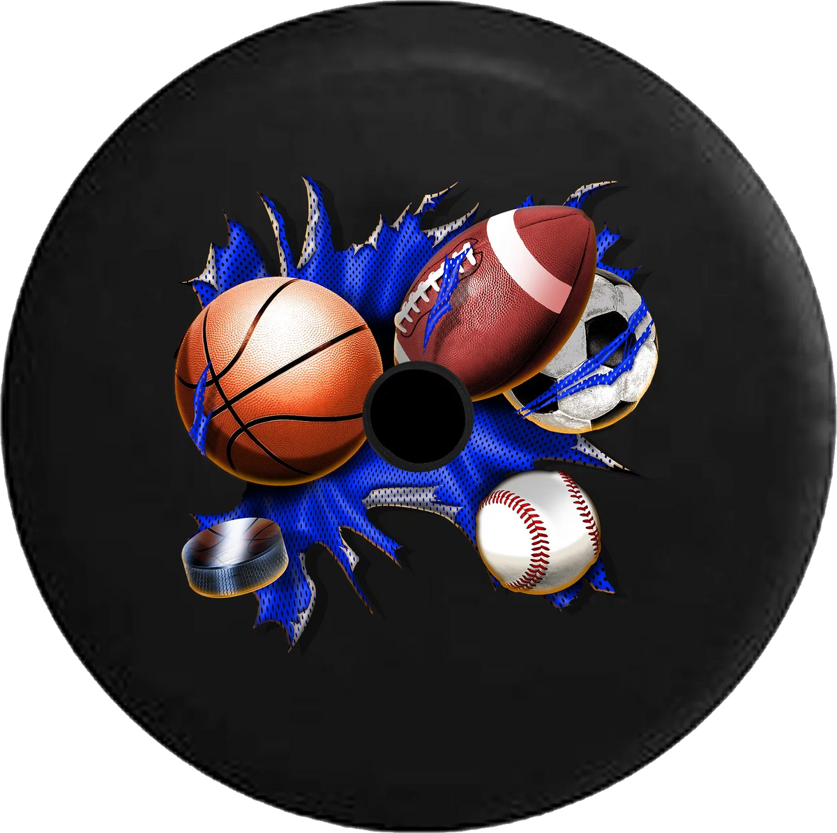 Hockey Inch Basketball Ripping JL 2018 Tire Camera Thru 32 Backup Baseball Soccer Wrangler for Jeep 2019 Spare Cover Football RV Balls Sports