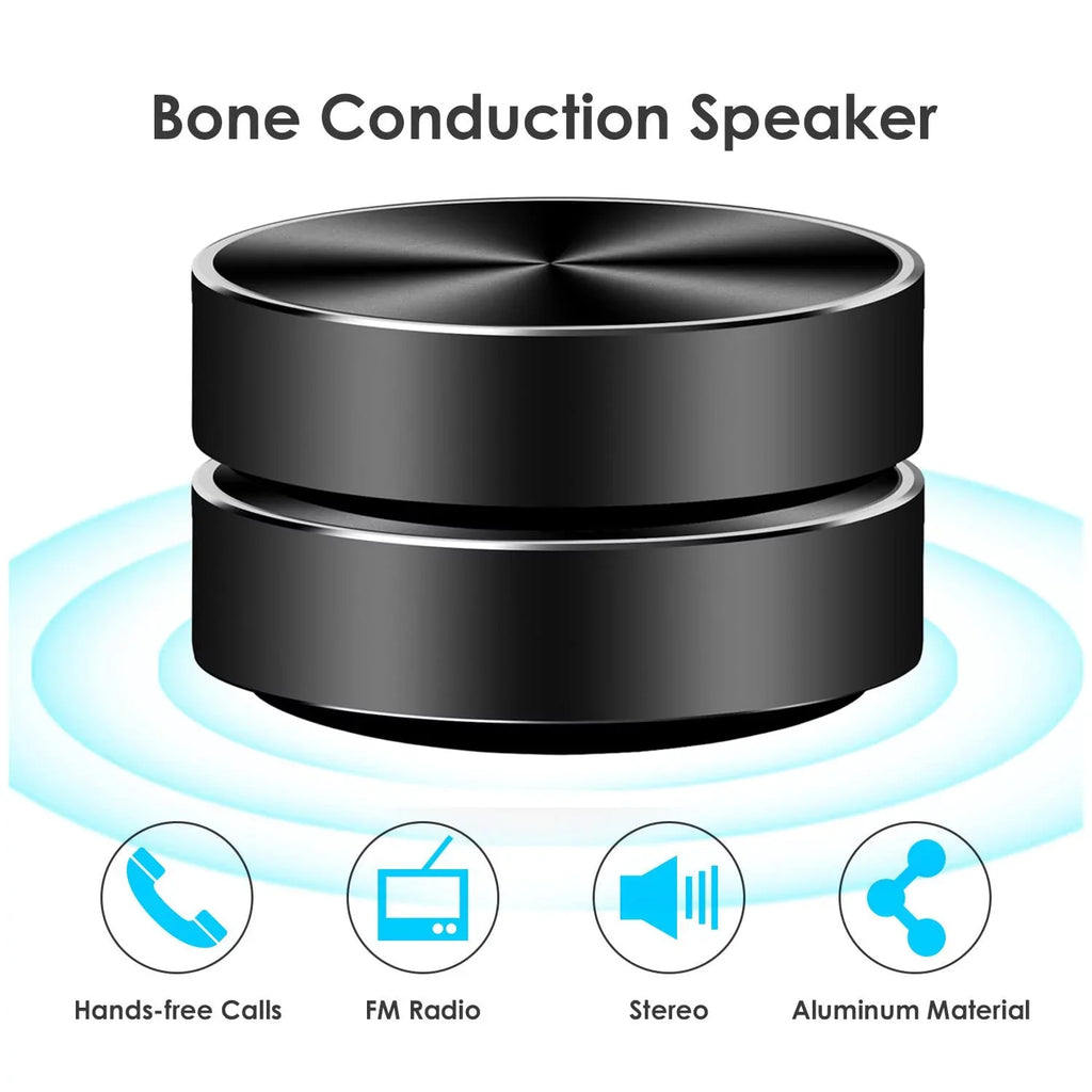 Humbird 2pcs 2pcs/pack Mini Speakers Speaker Speaker Black movable Conduction Bone Wireless Speakers Stereo