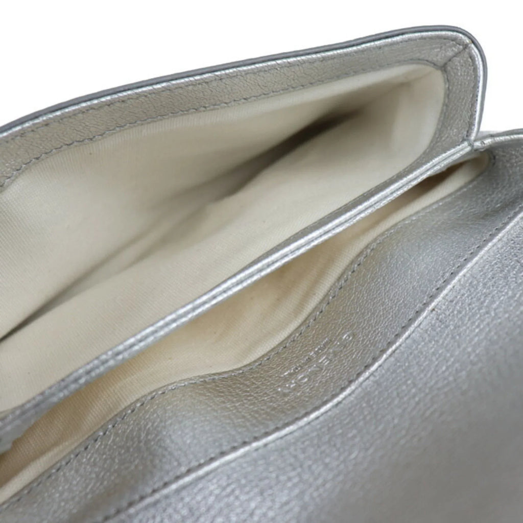 leather bag Givenchy silver Pre-Owned BB500VB01C (Good) Duet ivory brown shoulder