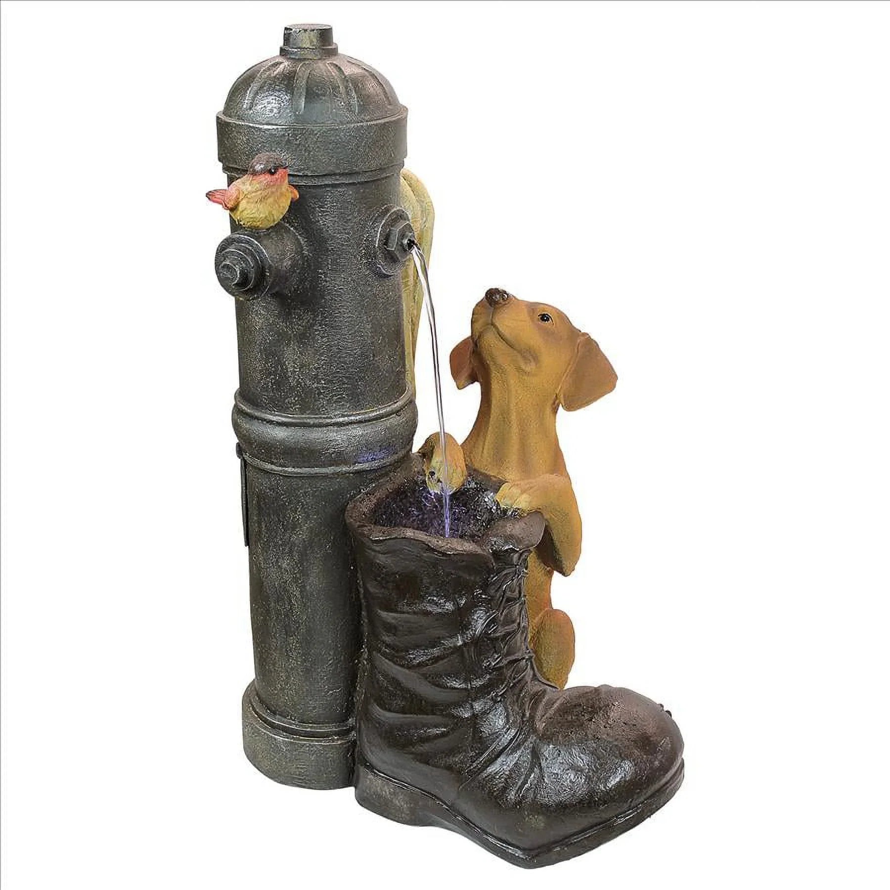 Toscano Fire Pooch Hydrant Sculptural Design Fountain