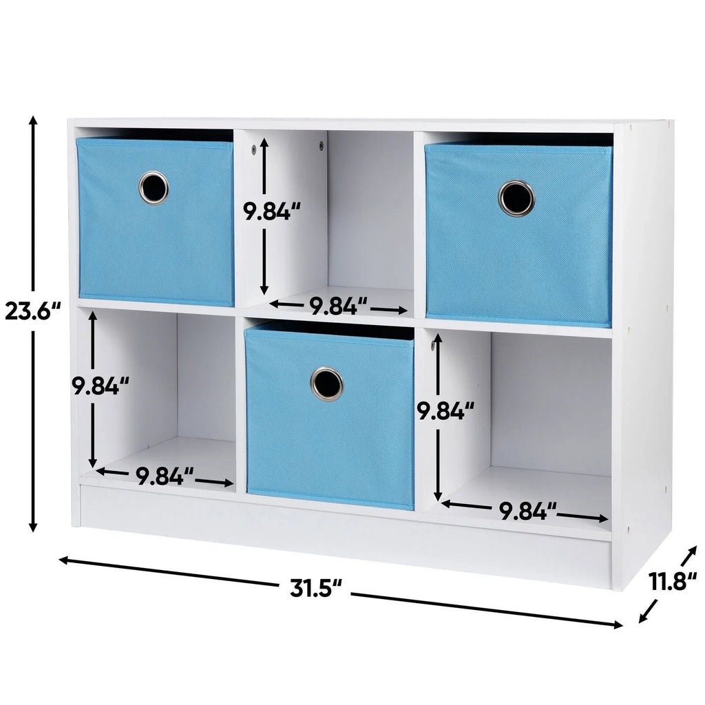 Top Stackable Cubby 6 Counter Organizer Storage Bookcase Cabinet Shelf Cube