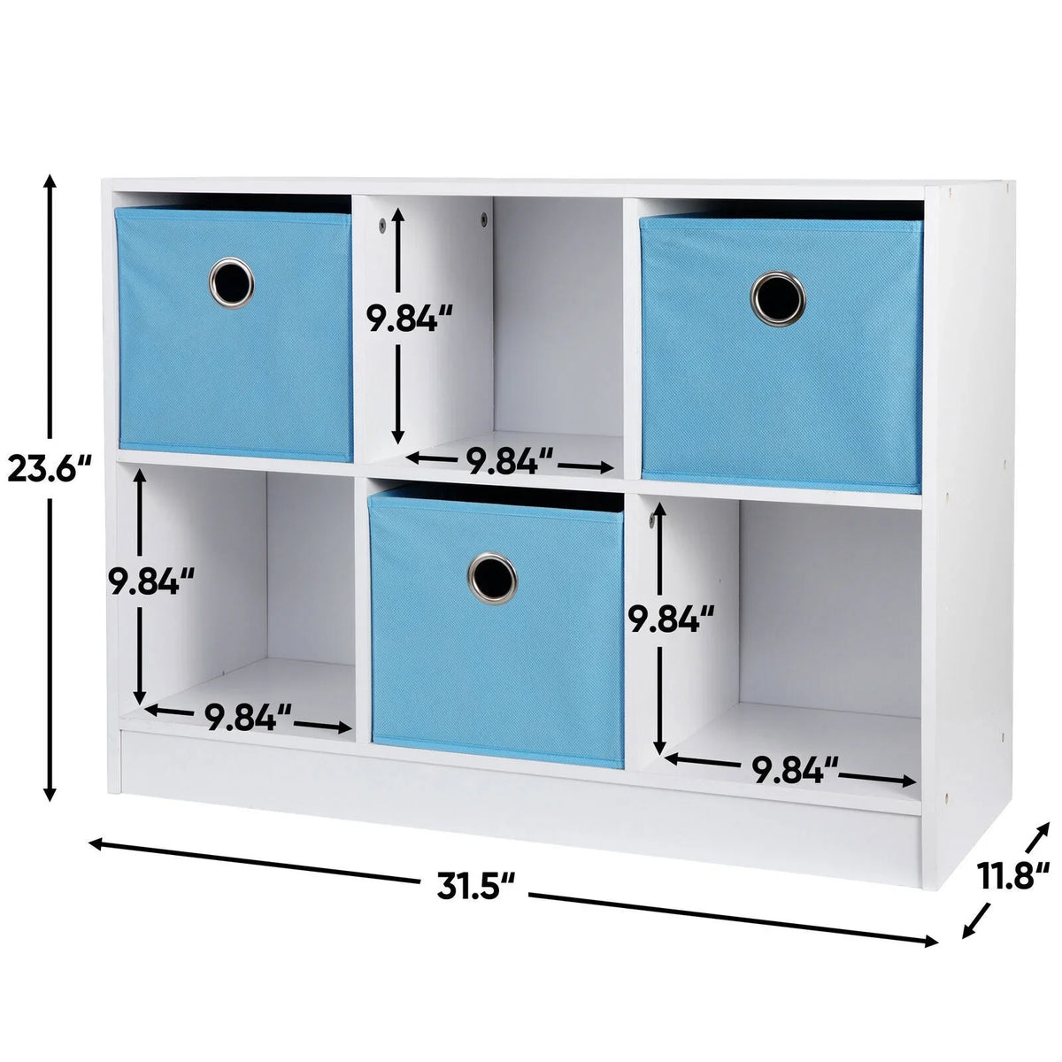 Top Stackable Cubby 6 Counter Organizer Storage Bookcase Cabinet Shelf Cube