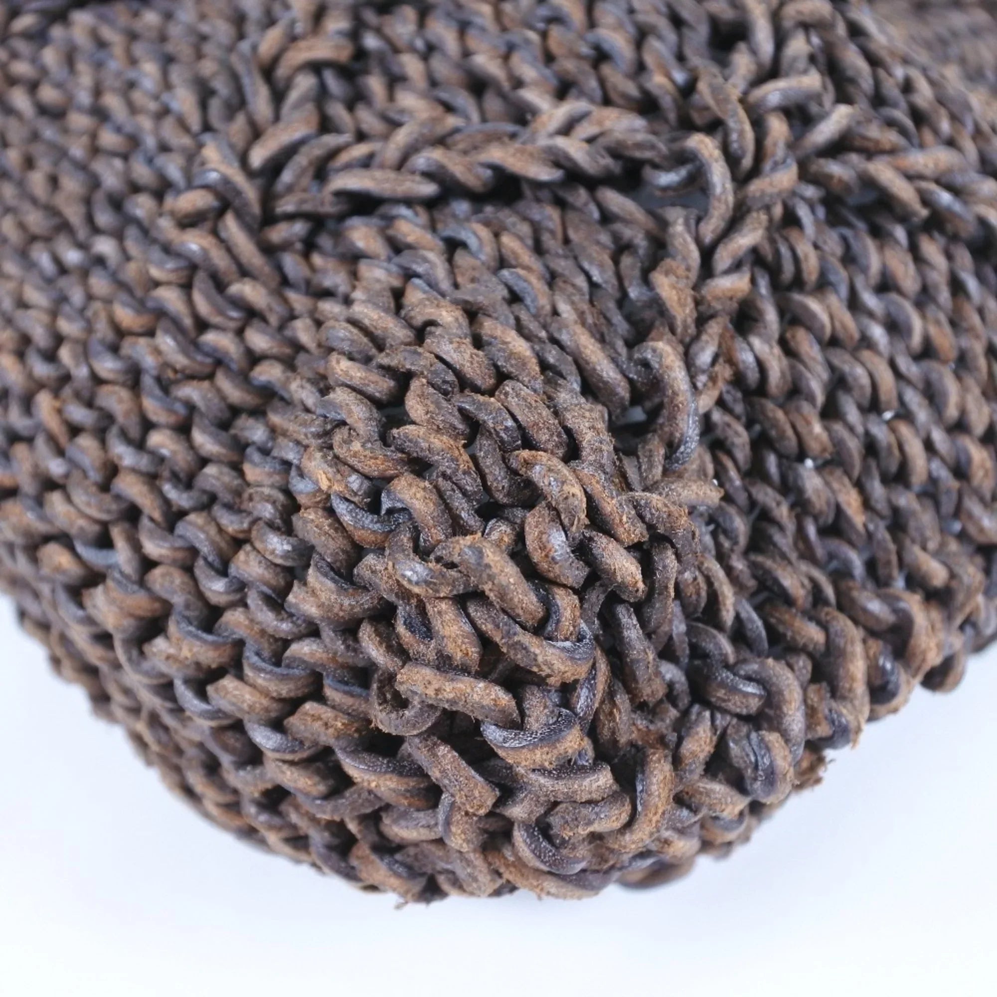 Bag Leather Women's (Good) Brown Chanel Shoulder Mesh Braided Pre-Owned