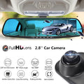 View 2.8" Display Cam Camera Dash Mirror Dvr Rear Hd Lcd Video Screen 1080P Vision Night Recorder