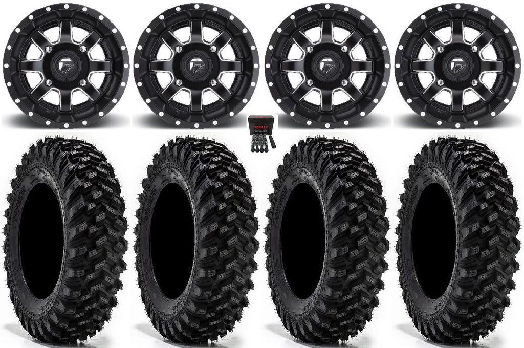 X3 Maverick Sticky Honda / 15" / Warrior Black Can-Am Maverick Talon Wheels Tires Pioneer 1000 32" XT Fuel