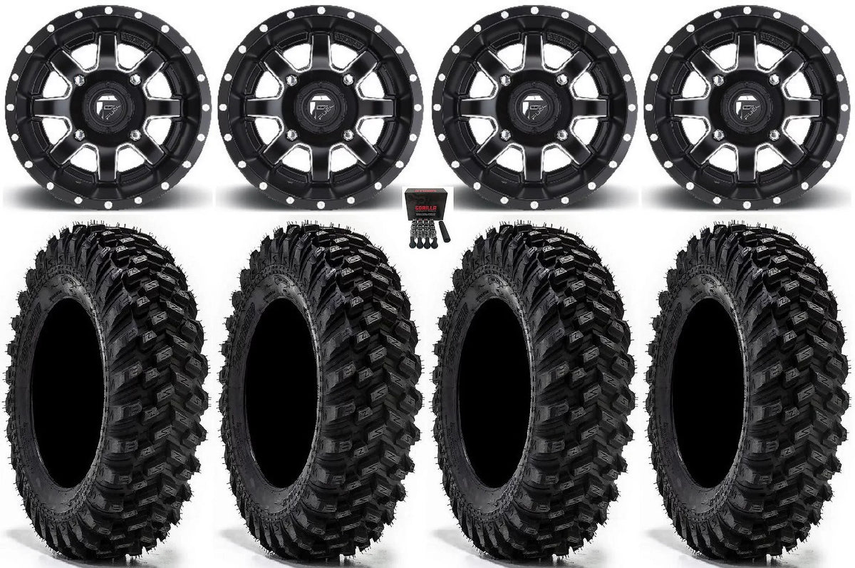 X3 Maverick Sticky Honda / 15" / Warrior Black Can-Am Maverick Talon Wheels Tires Pioneer 1000 32" XT Fuel