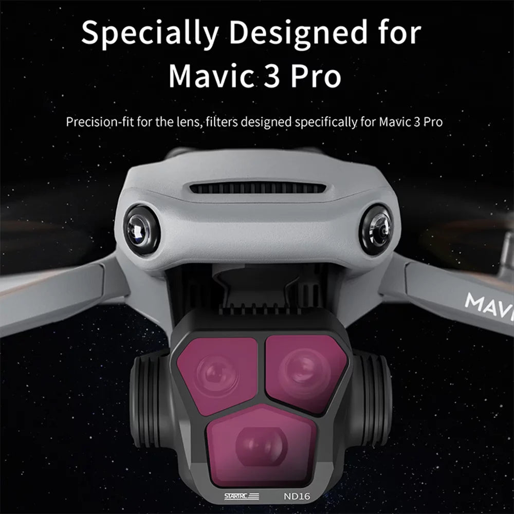 Glass DJI Mavic Lens -reflective Optical Filter Compatible Coatings ND8/ND16/ND32/ND64 4-Pack Waterproof Pro AGC with moobody Filters 3 Aluminum Scratch-resistant Material