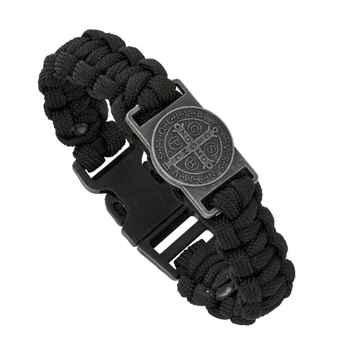 Mcvan Benedict Men Bracelet Black B1128C Paracord Saint Carded