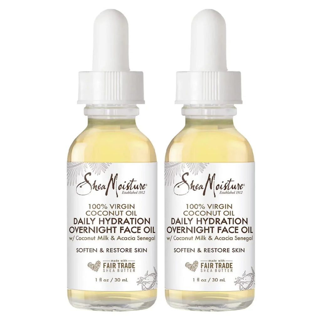 Oil, Organic Face Face 1 - Coconut Argan & With Oil Oil 2) For Milk Oz Oil Vitamin Daily Hydration Skin, Sheamoisture Acacia Of Senegal, Butter, (Pack Face Coconut E, Hydrating For Shea Overnight