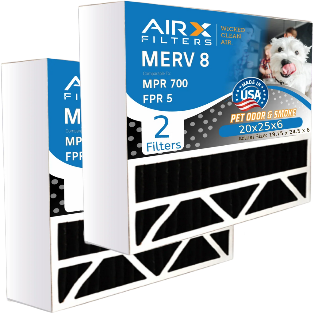 2 FILTERS MPR Filter 700 Comparable Compatible Odor with FPR by to Eliminator 20x25x6 Carbon AIRX AIR. Aprilaire Pack 8 & CLEAN atmospheric MERV Filter 201 5 WICKED