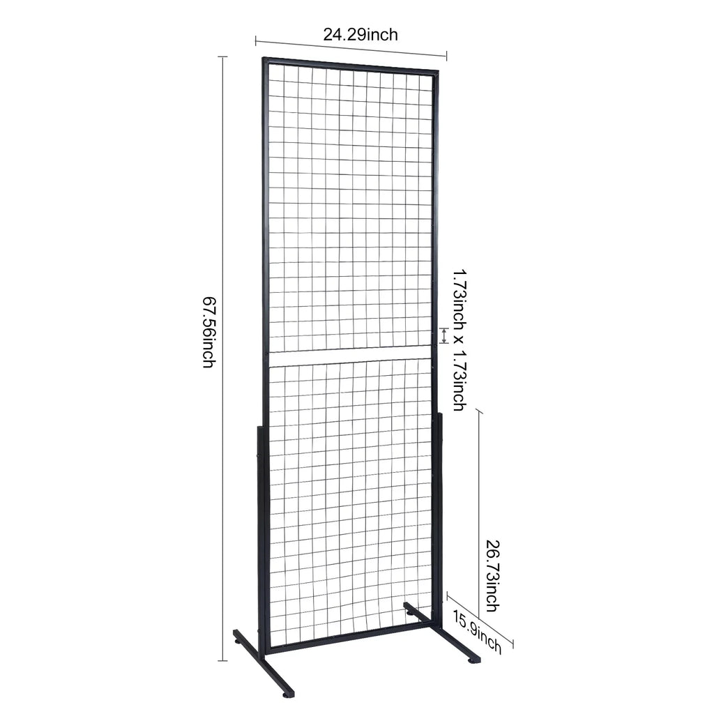 Extra Tower, Clips and for Panels Gridwall BENTISM Gridwall T-Base Grid Wire Display Art Hooks Shows, 2' 2 5.6' Racks Floorstanding, x Panels Packs Wall Double Side Display with Craft Retail with