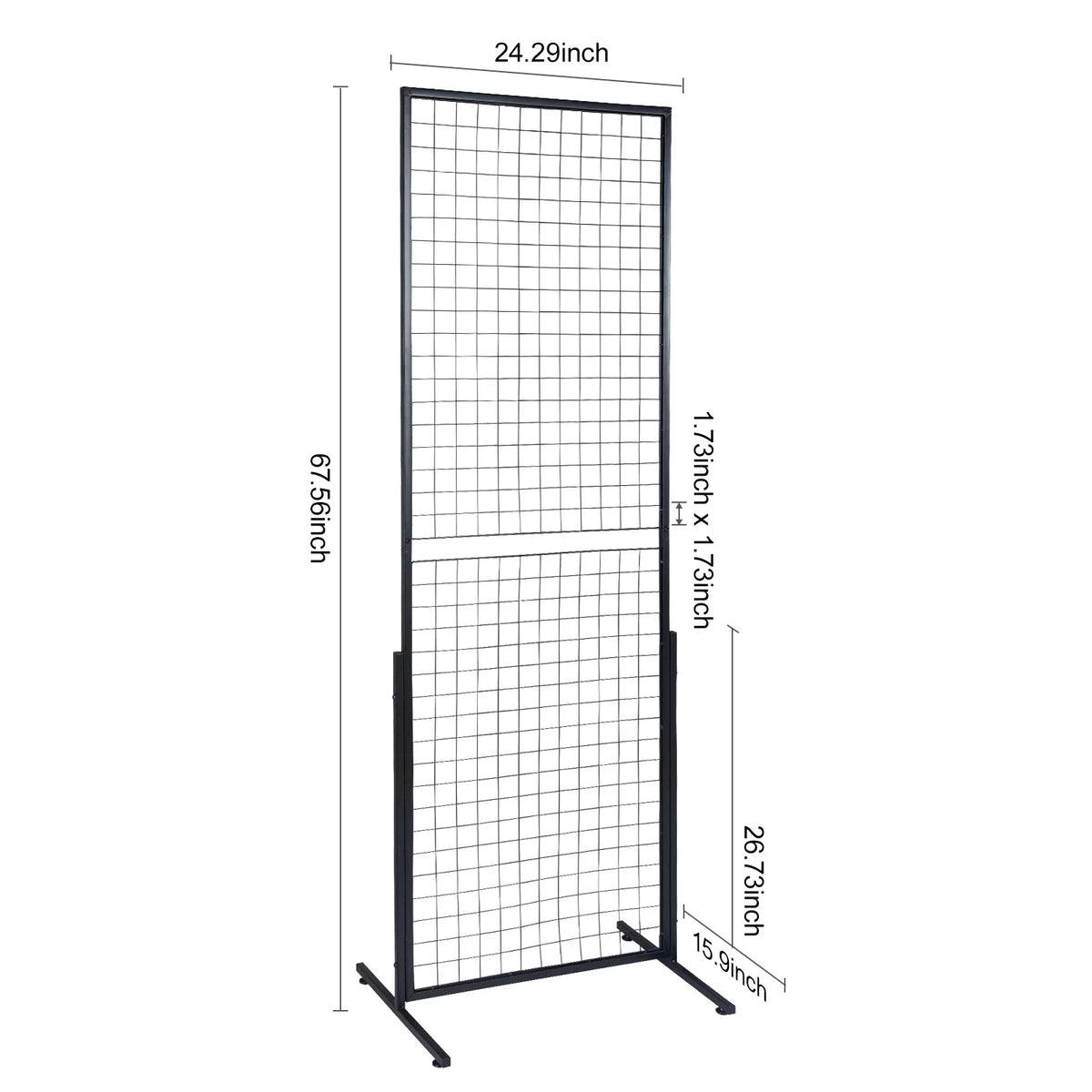 Extra Tower, Clips and for Panels Gridwall BENTISM Gridwall T-Base Grid Wire Display Art Hooks Shows, 2' 2 5.6' Racks Floorstanding, x Panels Packs Wall Double Side Display with Craft Retail with