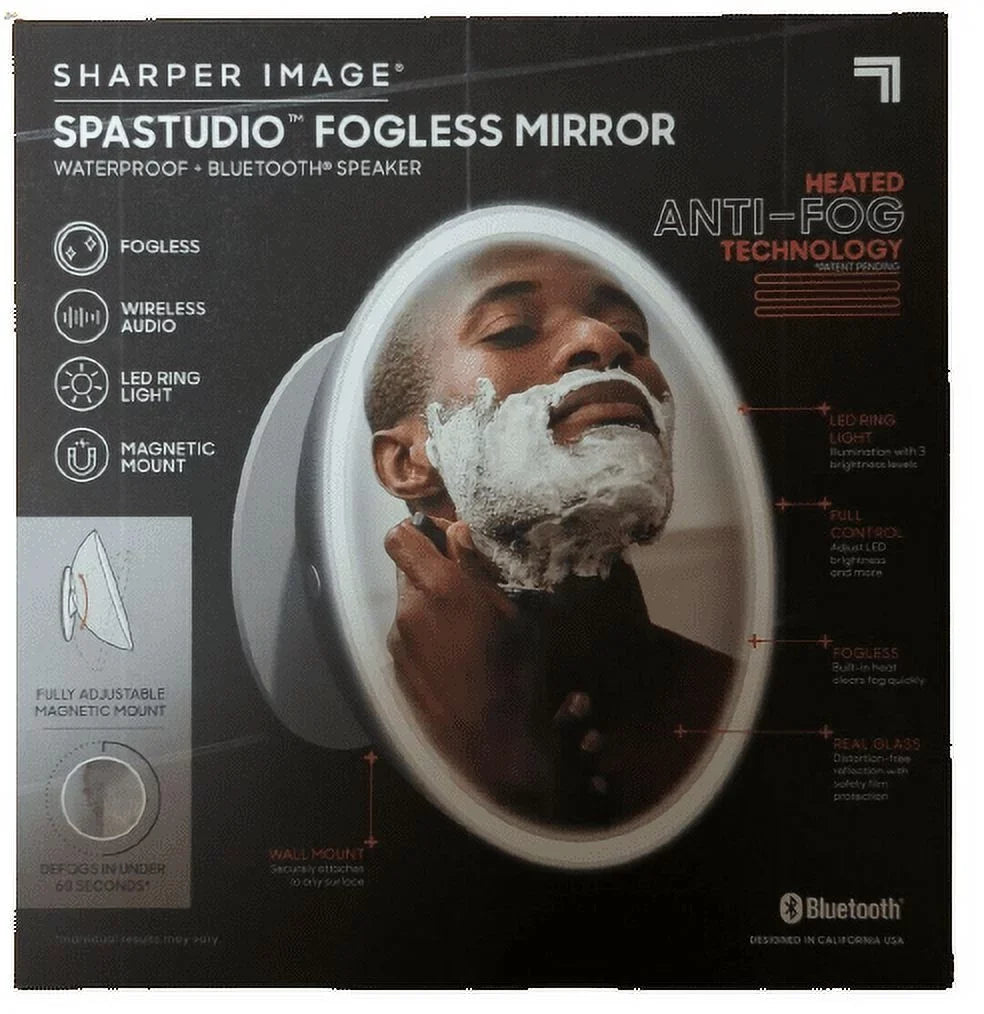 Speaker Bluetooth Image Mirror and Fogless Shower LED Sharper