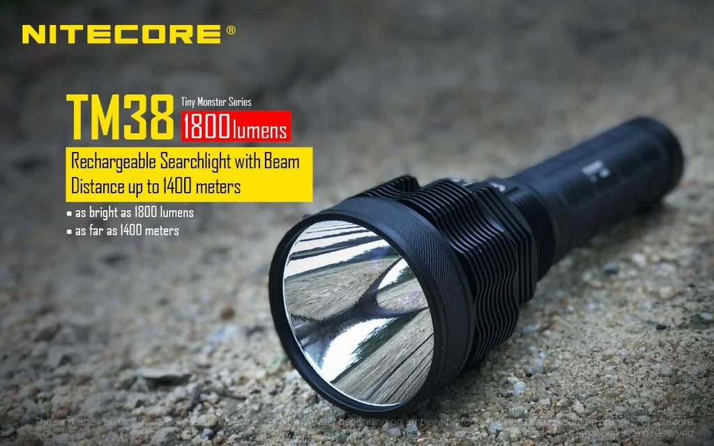 at Nitecore Searchlight can Value go -Both home E4K and be Flashlight TM38 the or Pack: Recharged Outdoor on