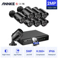 Weatherproof System Camera Outdoor Drive 8CH Disk System 1080P 4PCS Bullet ANNKE Surveillance Kits Camera 2T Hard Surveillance With