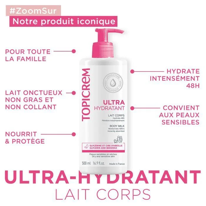 Body Topicrem Moisturizing 500ml Ultra Milk