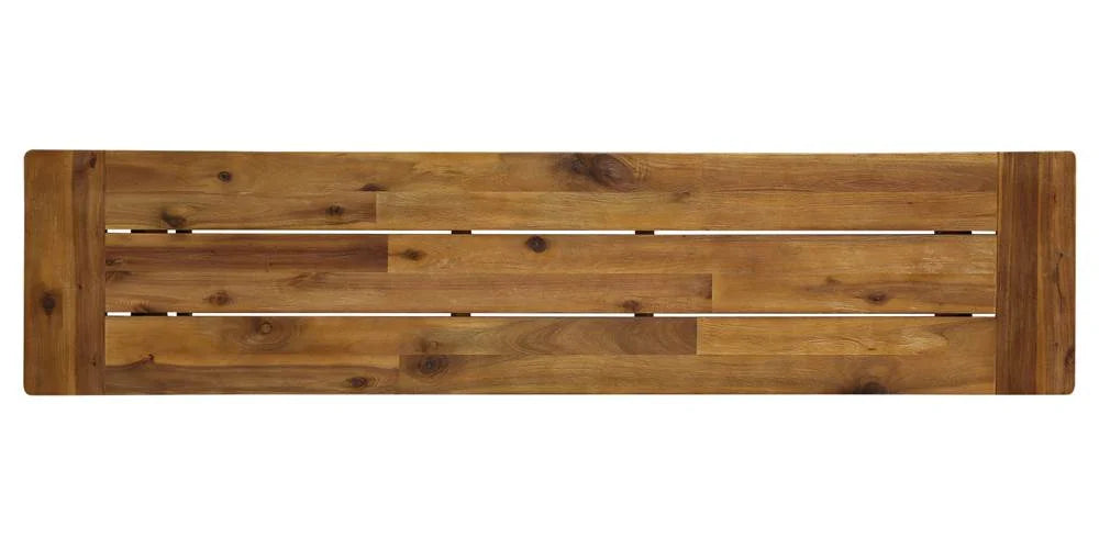 in Outdoor Sandblast and Black Raphael Teak Bench